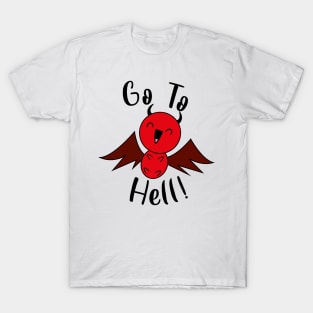 'Go To Hell' Cute laughing devil T-Shirt